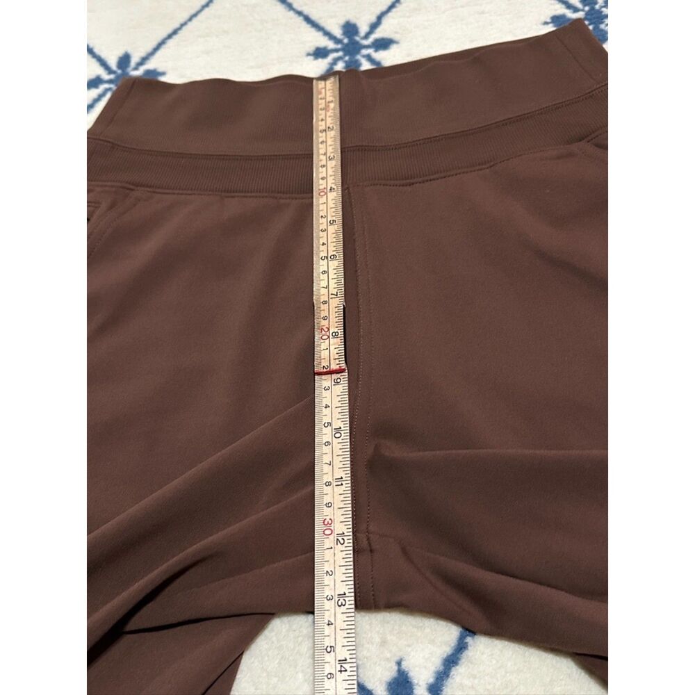Athleta Venice Wide Leg High Waist Split Hem Trouser Lounge Pant - Brown - Picture 7 of 8